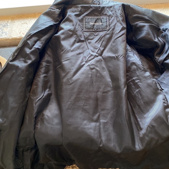 Dunne & Cole Leather Jacket blazer coat Womens L longline vintage classic Simple - Picture 5 of 8